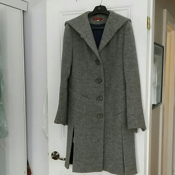 NWOT Grey Wool Coat - Picture 1 of 4